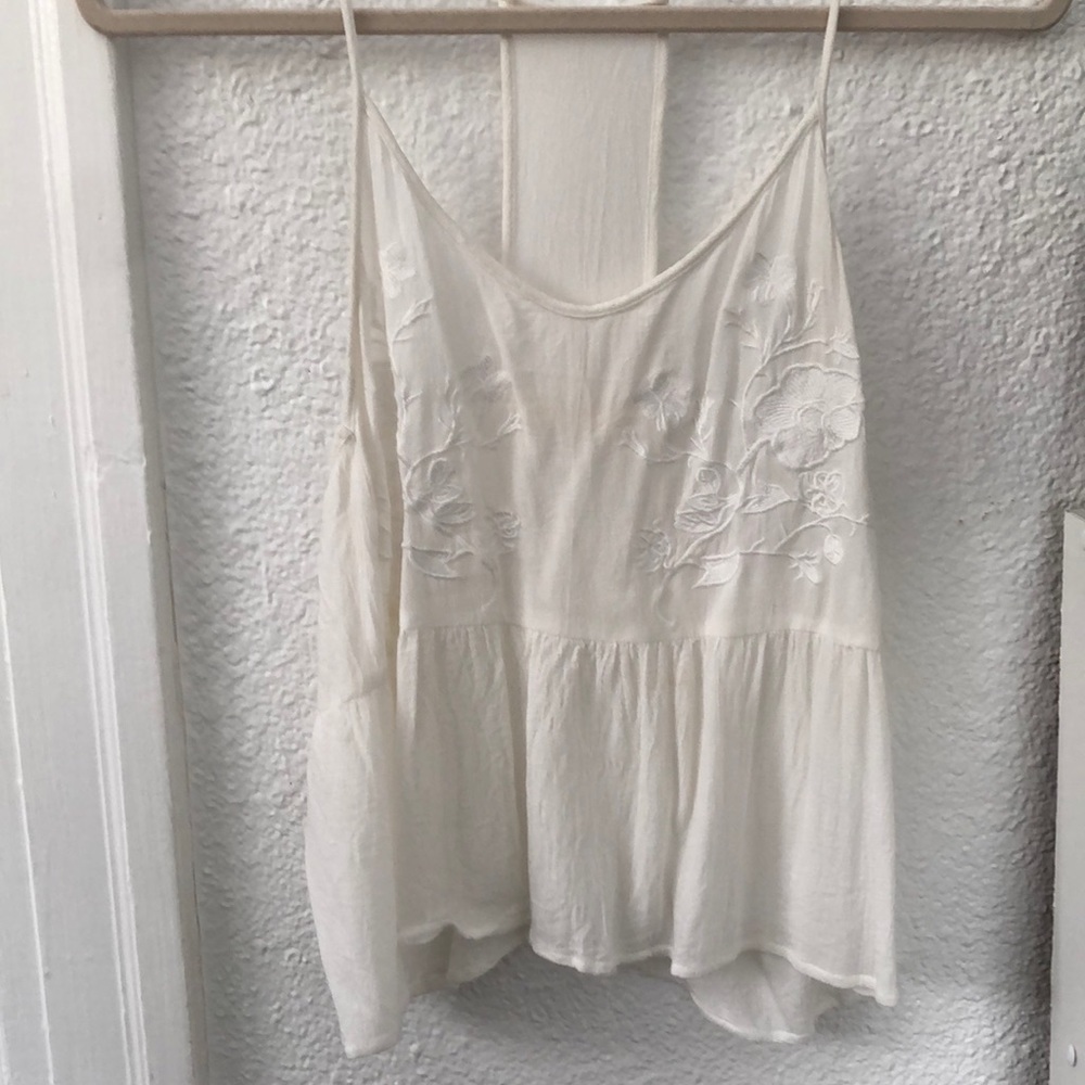White floral tank